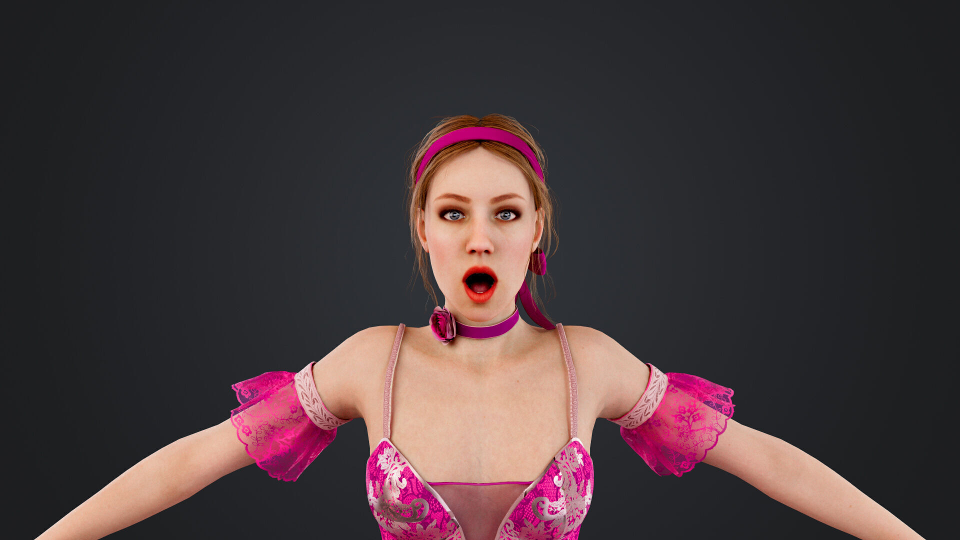 Ballerina Low-poly 3D model_36