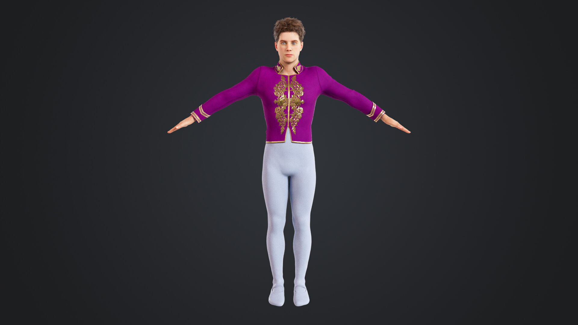 Ballerina Low-poly 3D model_8