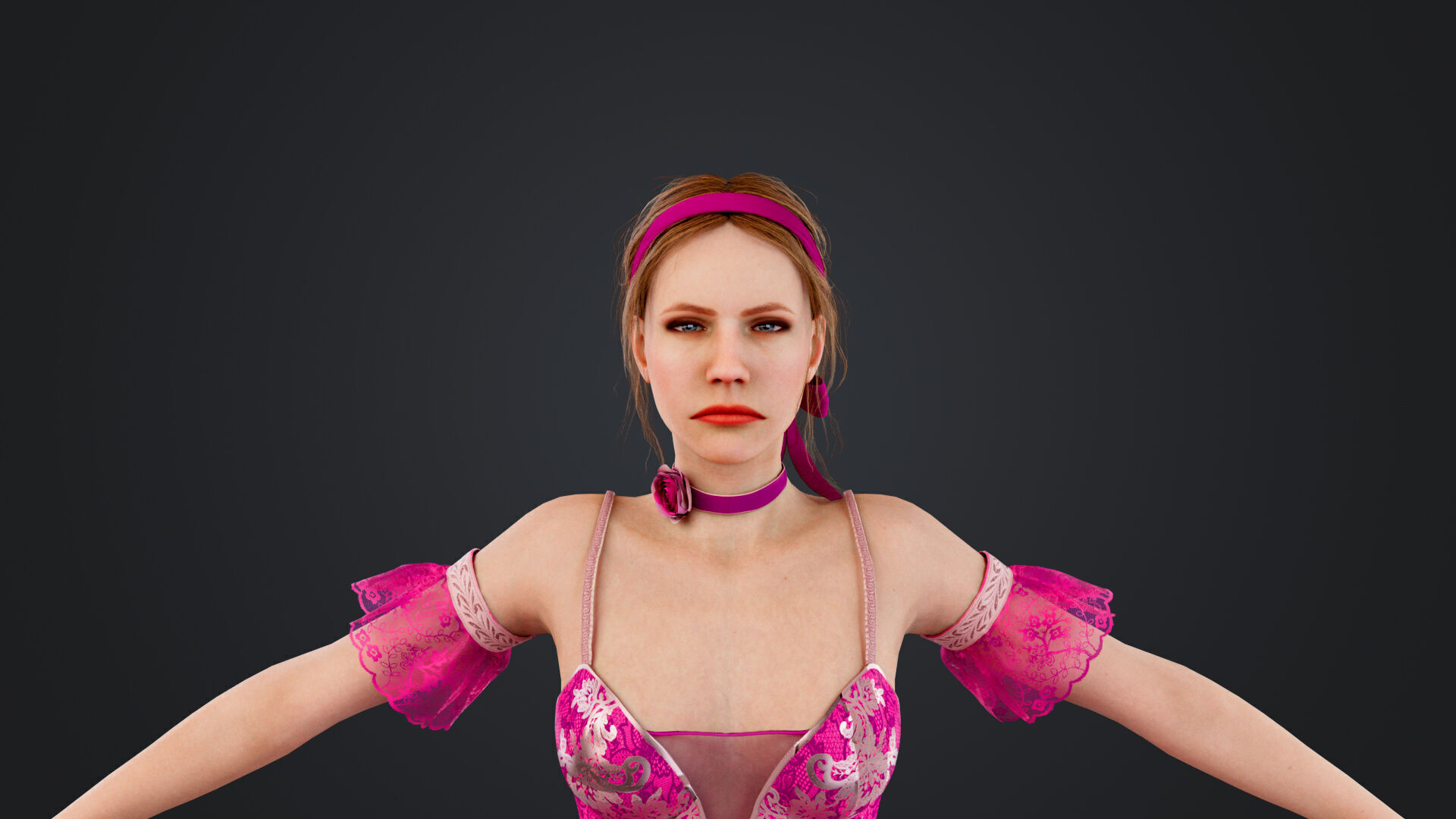 Ballerina Low-poly 3D model_35