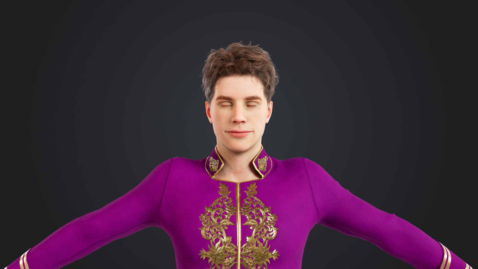 Ballerina Low-poly 3D model_22