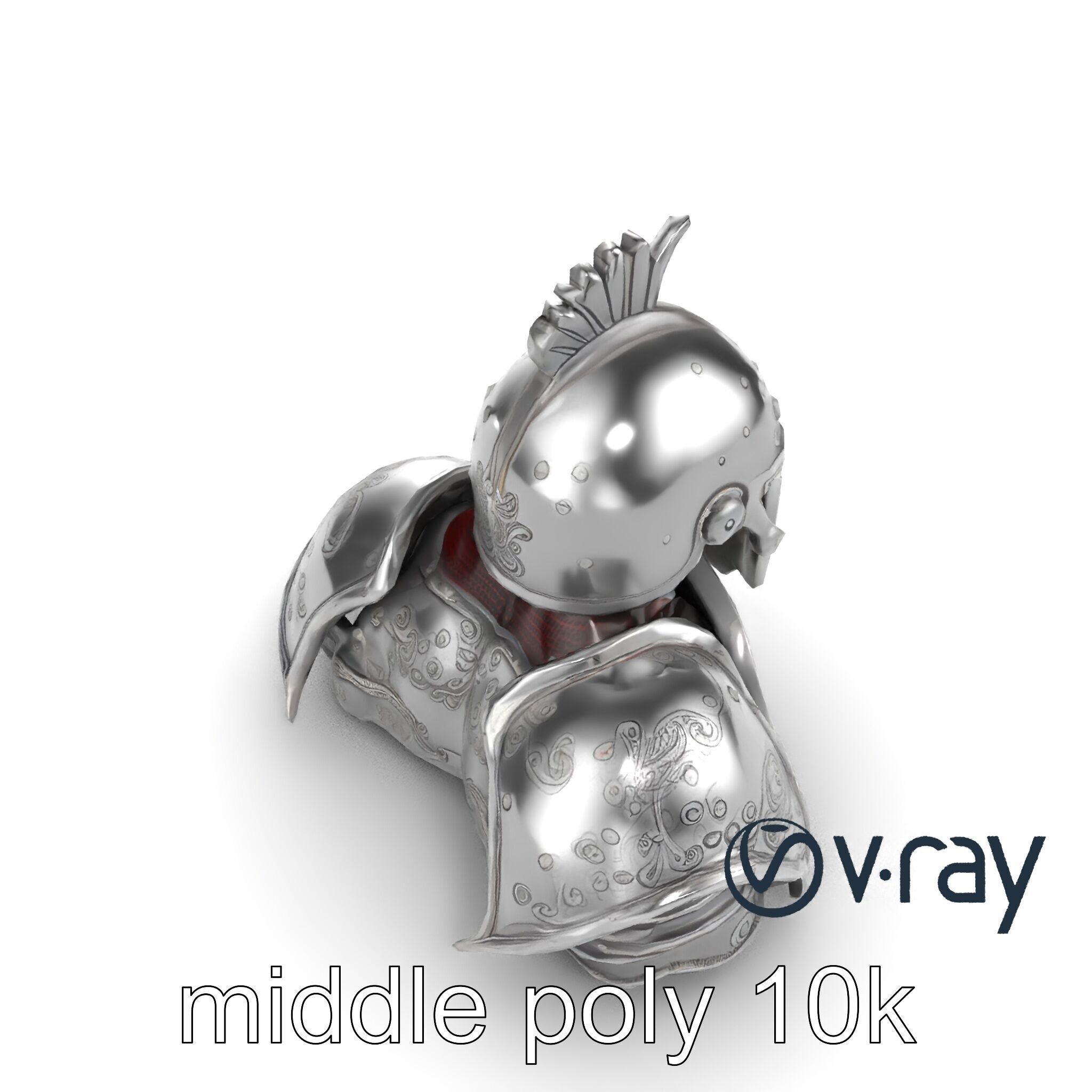 Medieval Knight Armor Polished Steel model pack Low-poly 3D model_30