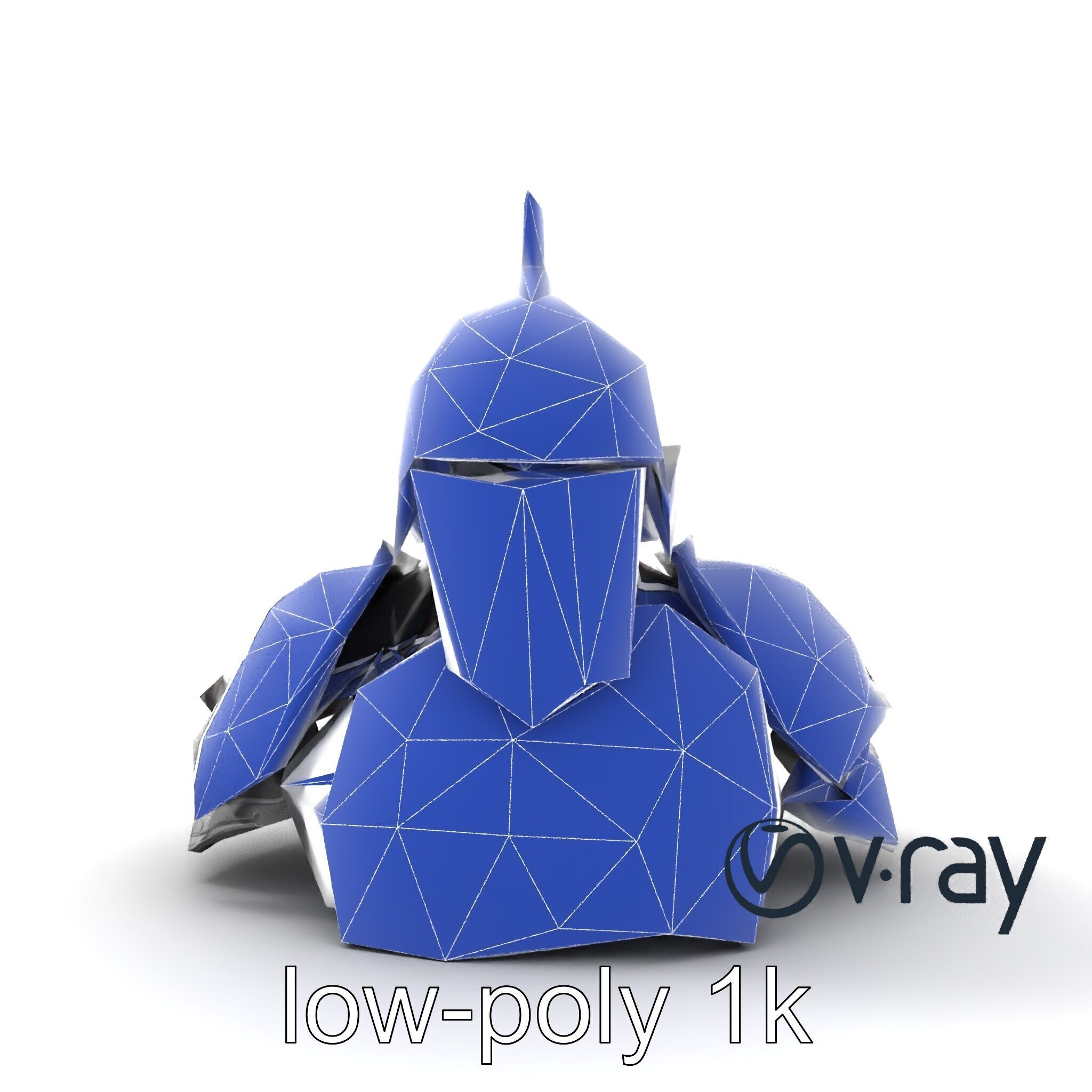 Medieval Knight Armor Polished Steel model pack Low-poly 3D model_21