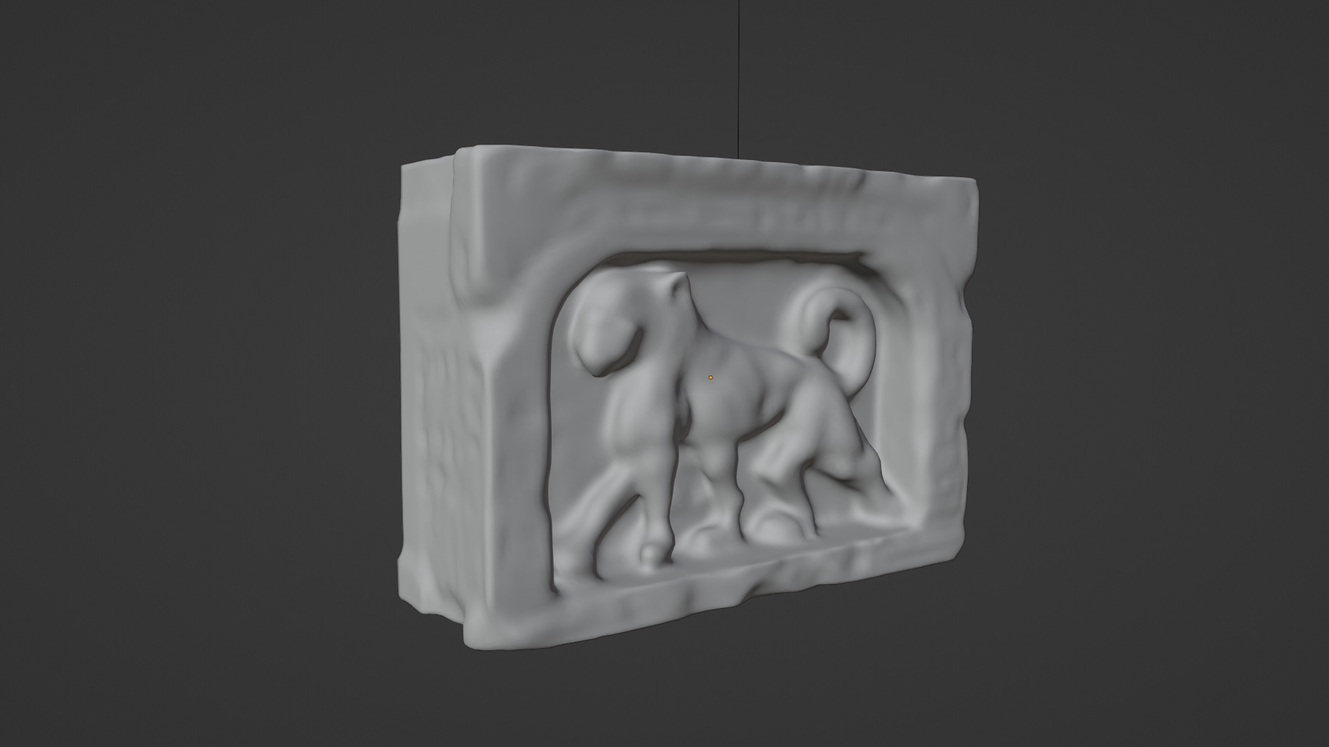 egyptian stone Low-poly 3D model_5