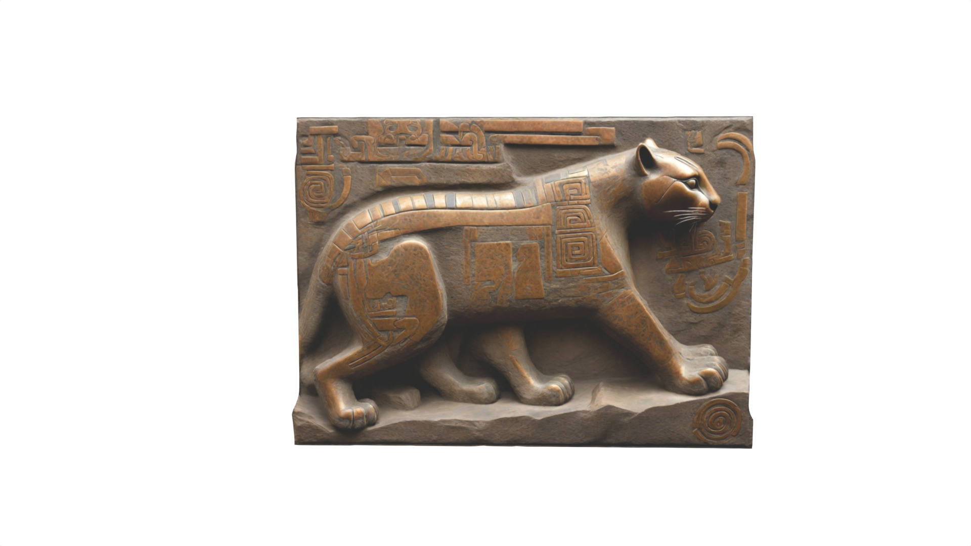 egyptian stone Low-poly 3D model_7