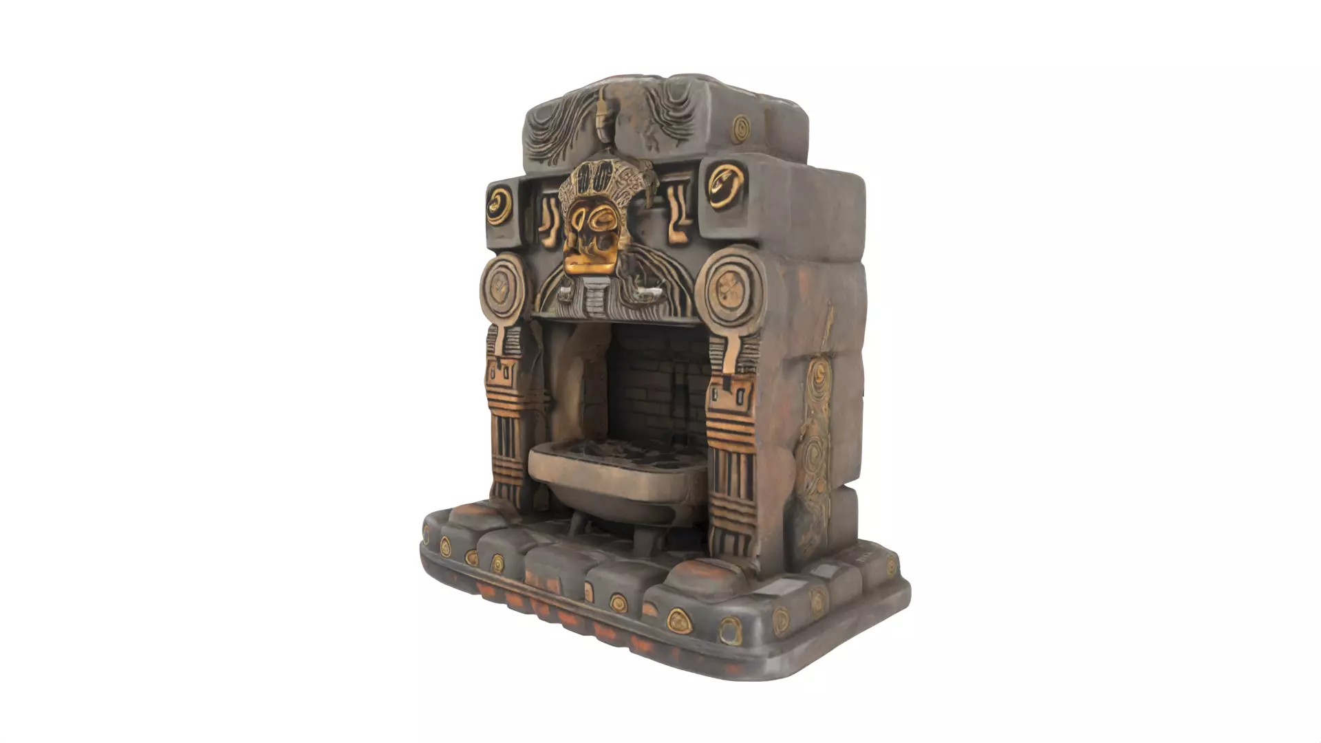 stone altar 20 Low-poly 3D model_0