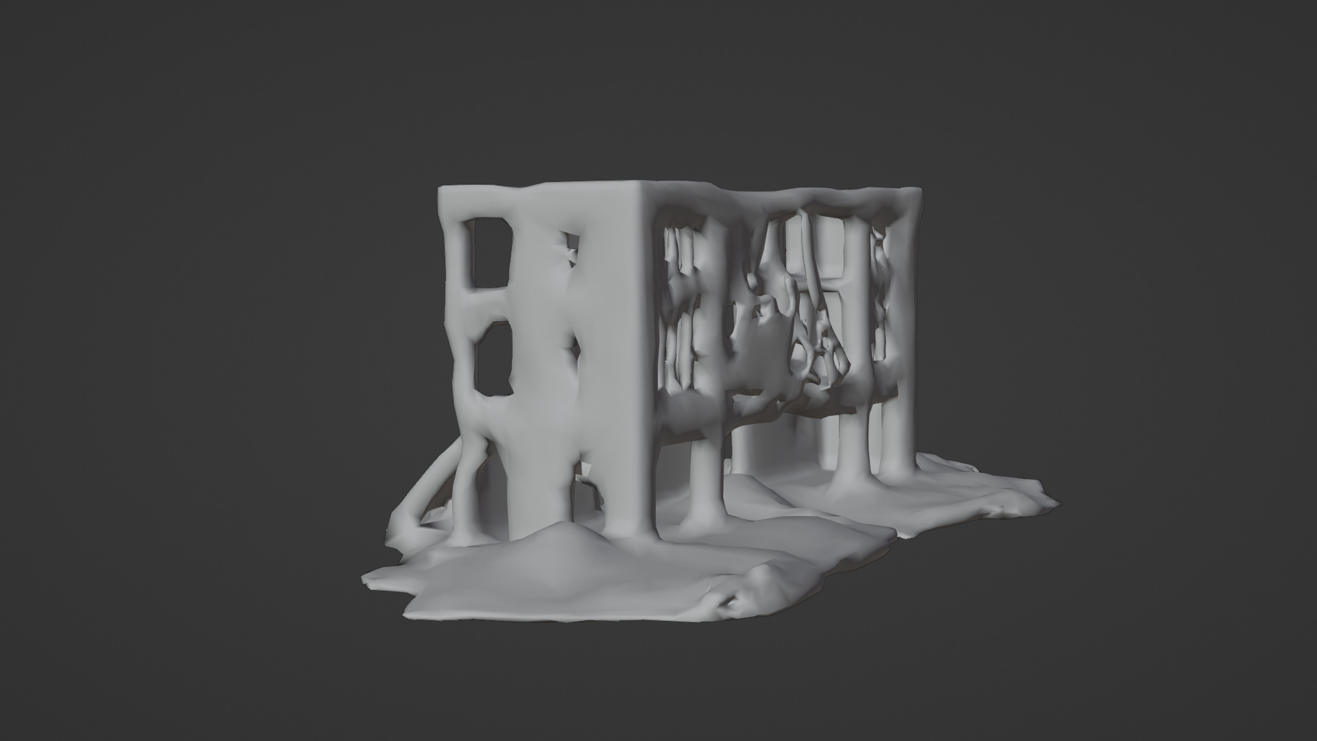 bombared bulding 01 Low-poly 3D model_6