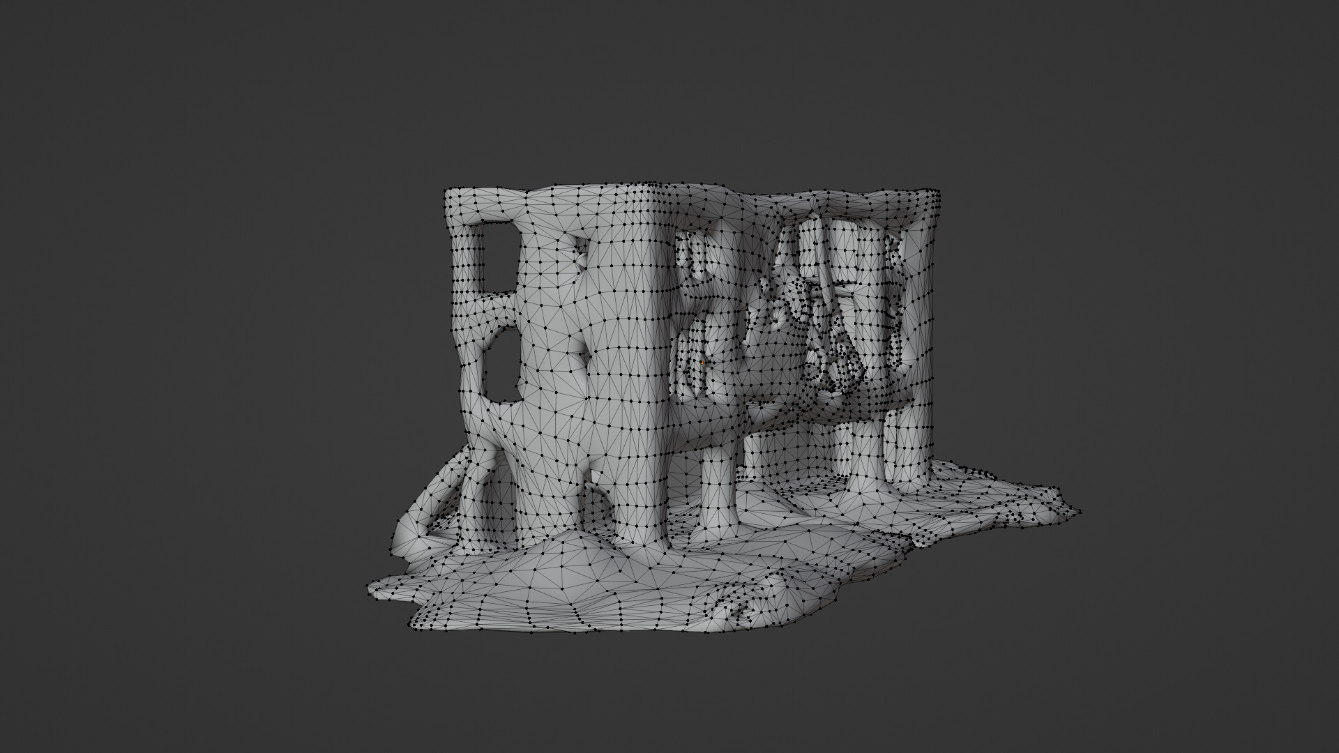 bombared bulding 01 Low-poly 3D model_5