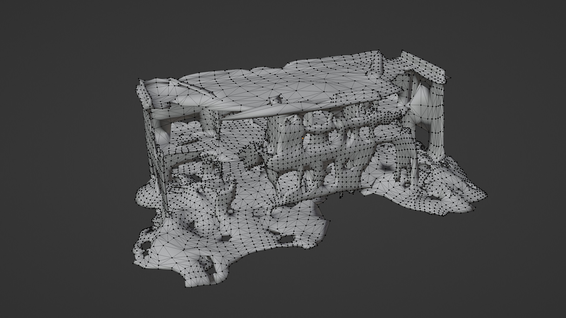 bombared bulding 02 Low-poly 3D model_7