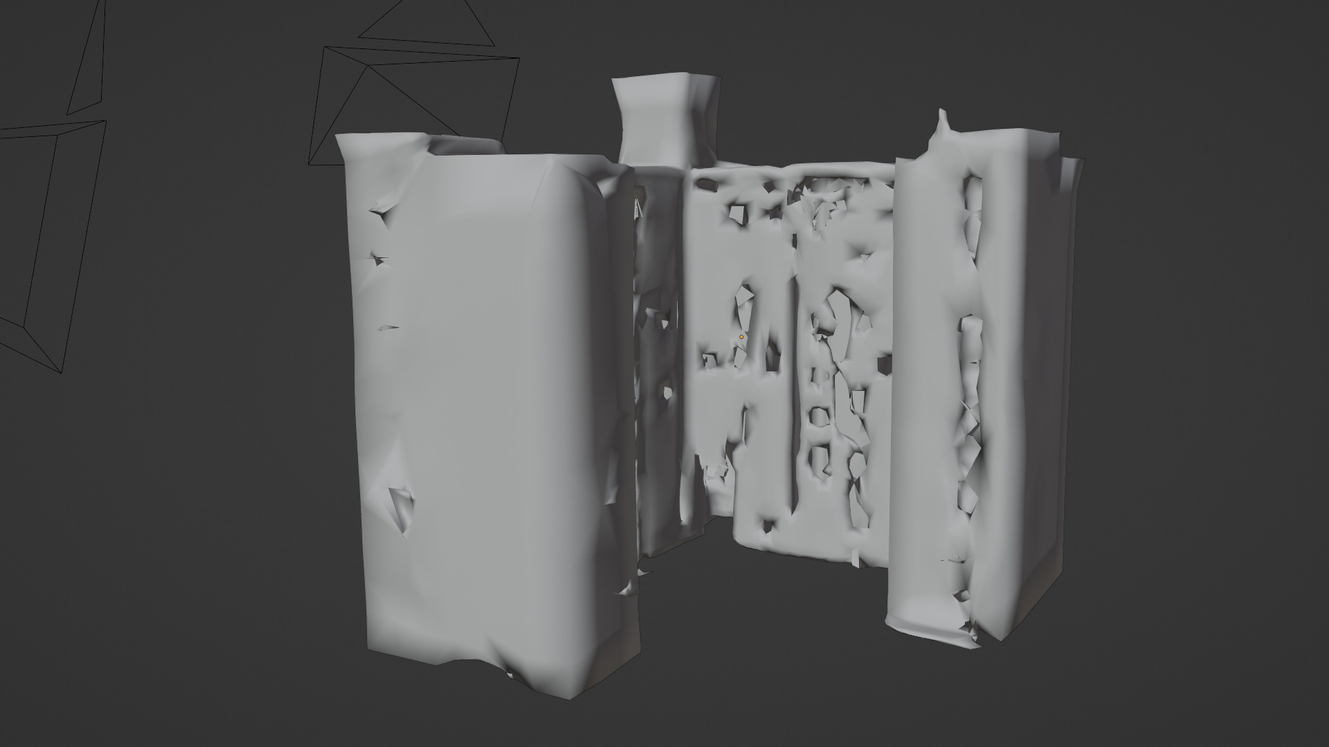 bombared bulding 03 Low-poly 3D model_5