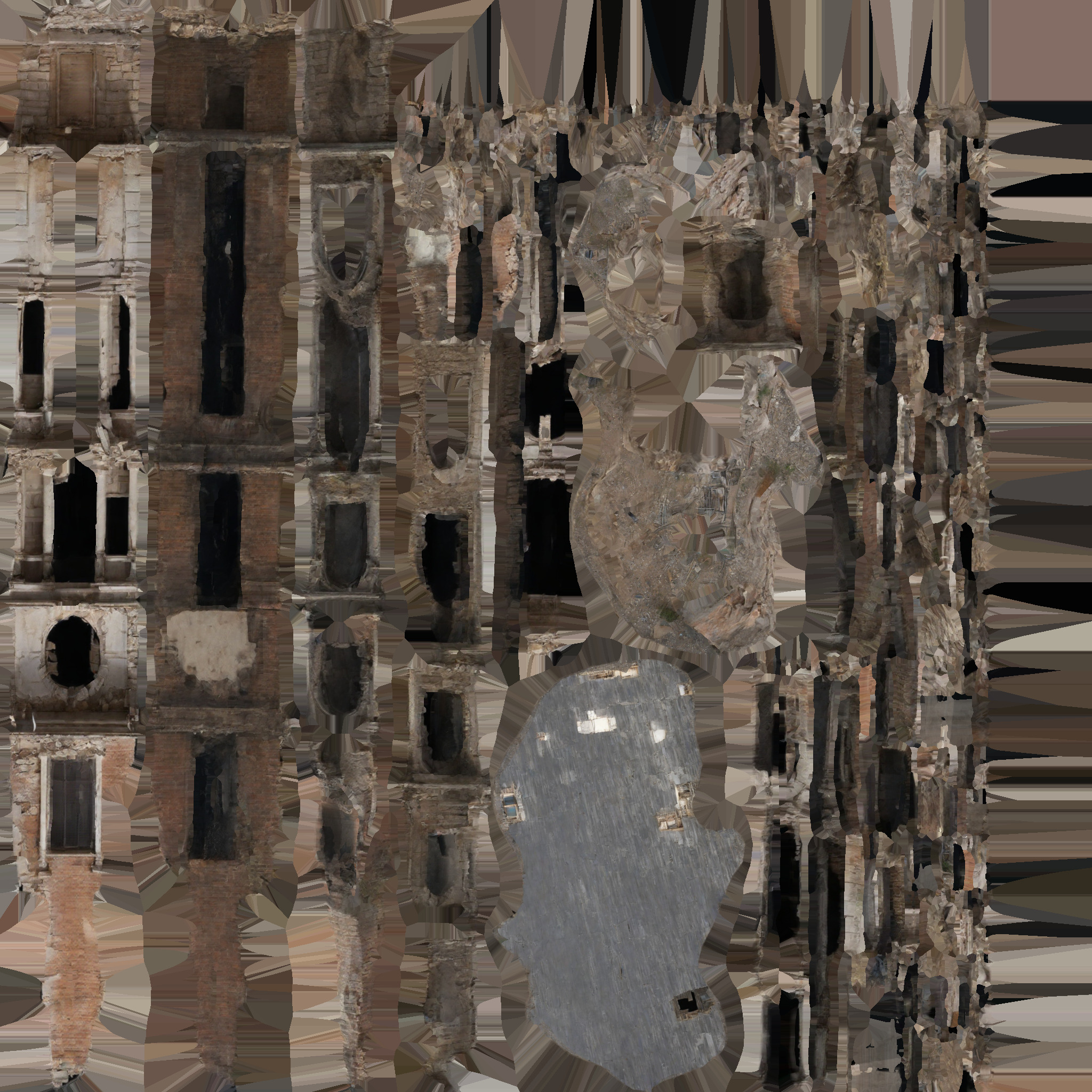 bombared bulding 04 Low-poly 3D model_10