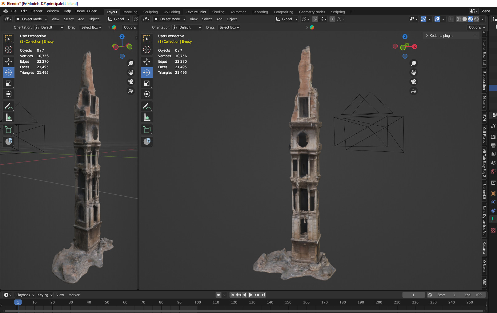 bombared bulding 04 Low-poly 3D model_2