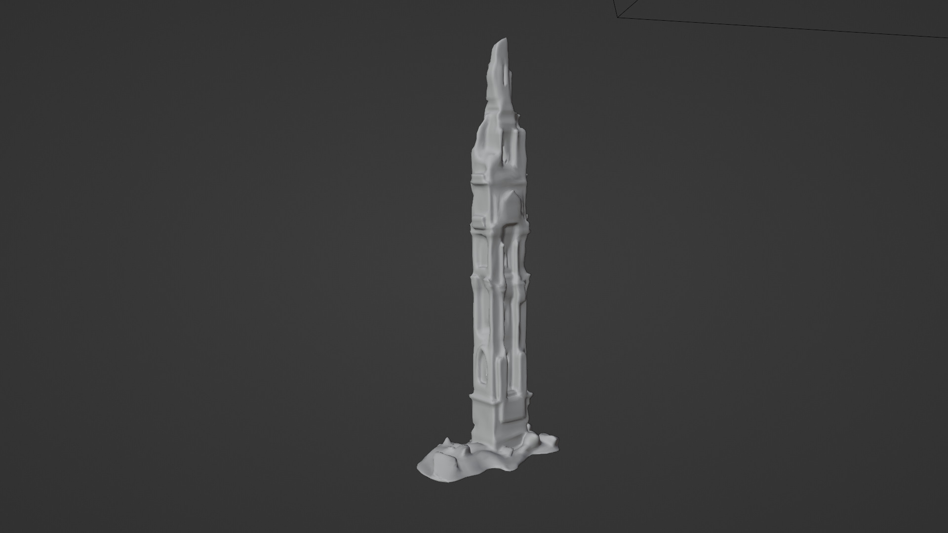 bombared bulding 04 Low-poly 3D model_3