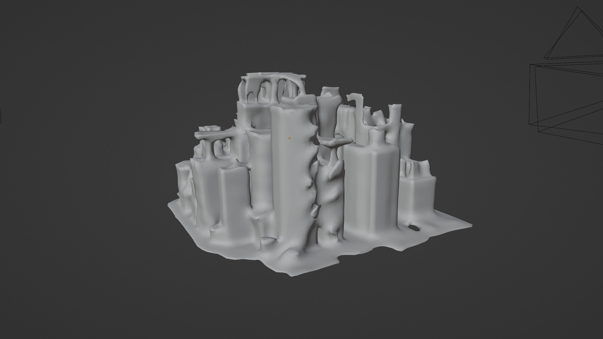 bombared bulding Low-poly 3D model_9