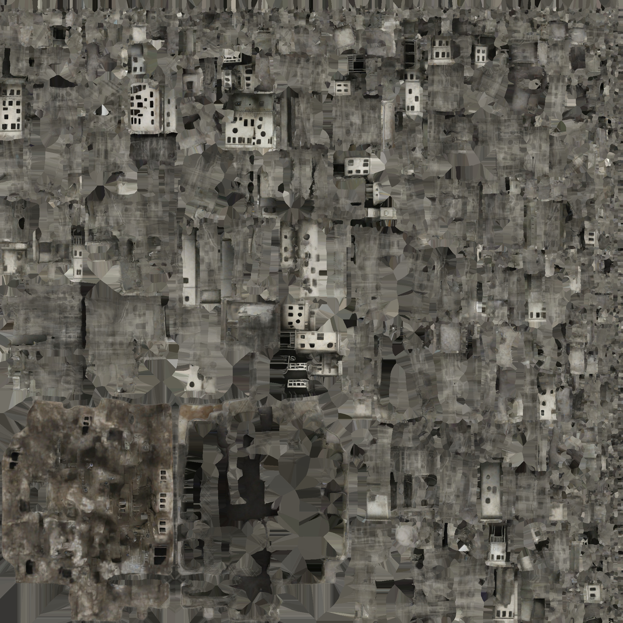 bombared bulding Low-poly 3D model_8