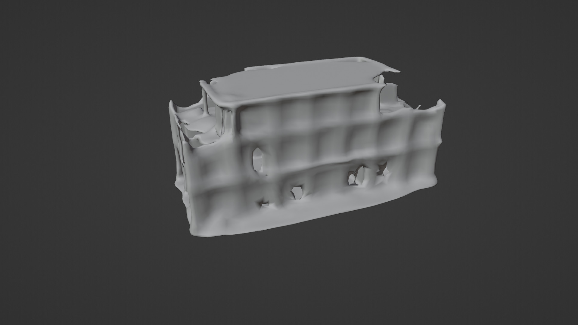 bombared bulding 06 Low-poly 3D model_8