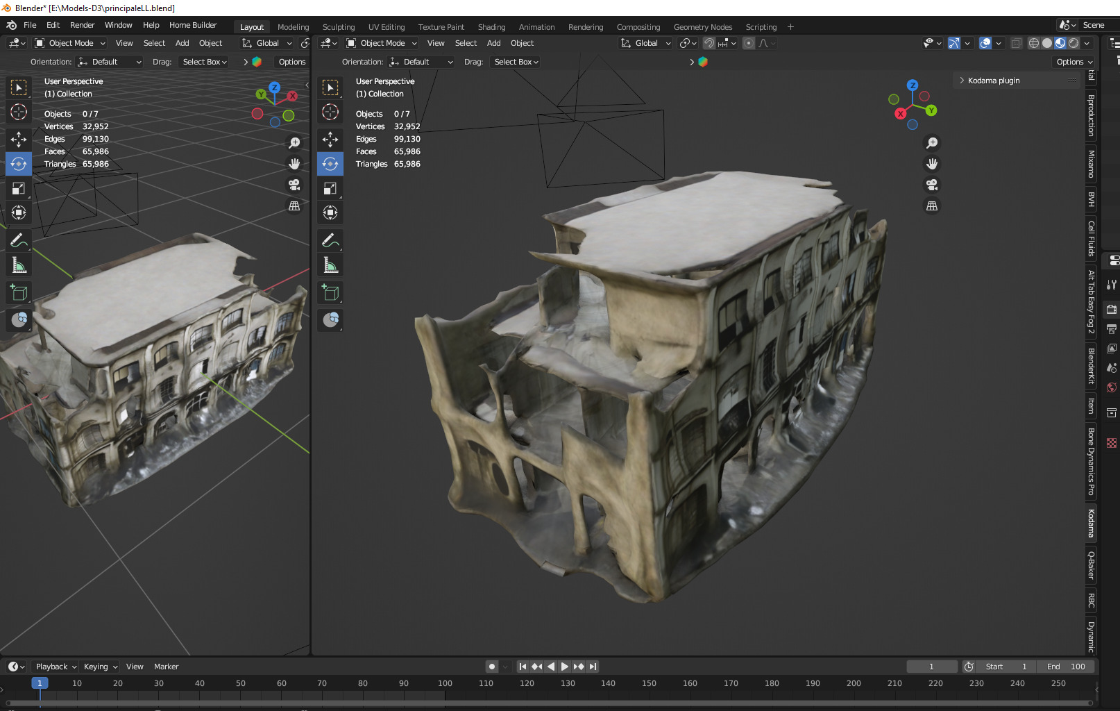 bombared bulding 06 Low-poly 3D model_2