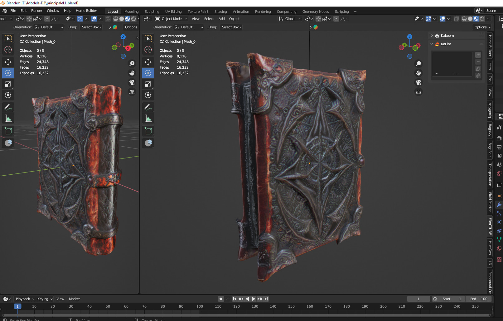 old book Low-poly 3D model_2