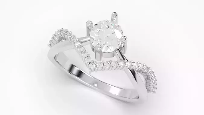 V Shape Twist Ring Engagement