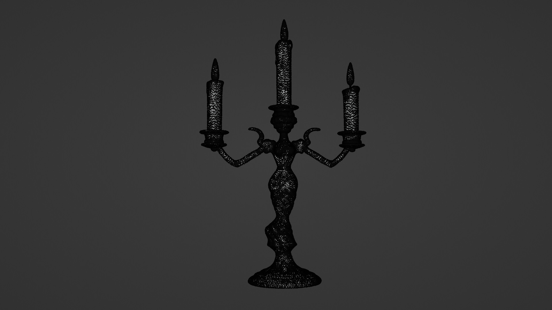 old candle Low-poly 3D model_6