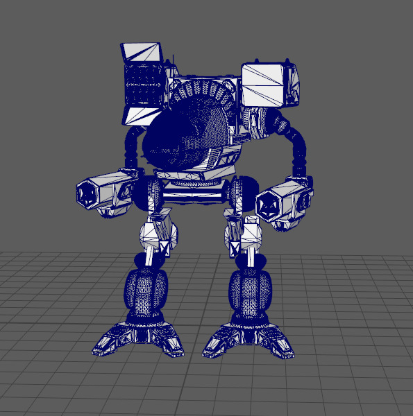 Next generation armored robots Low-poly 3D model_2