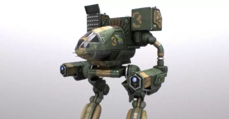 Next generation armored robots Low-poly 3D model_0