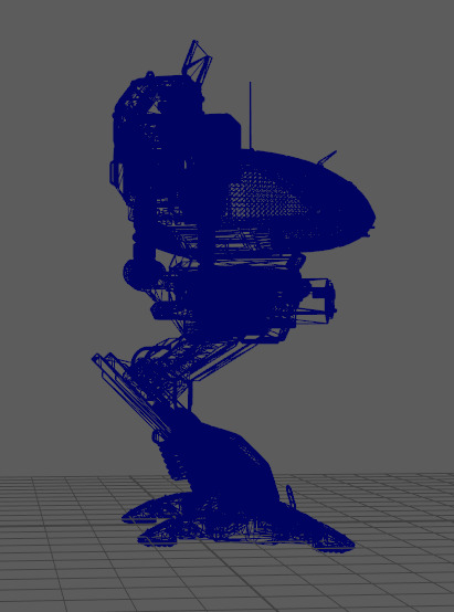 Next generation armored robots Low-poly 3D model_3