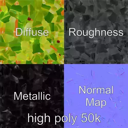 Realistic Grasshopper Insect Model Pack Low-poly 3D model