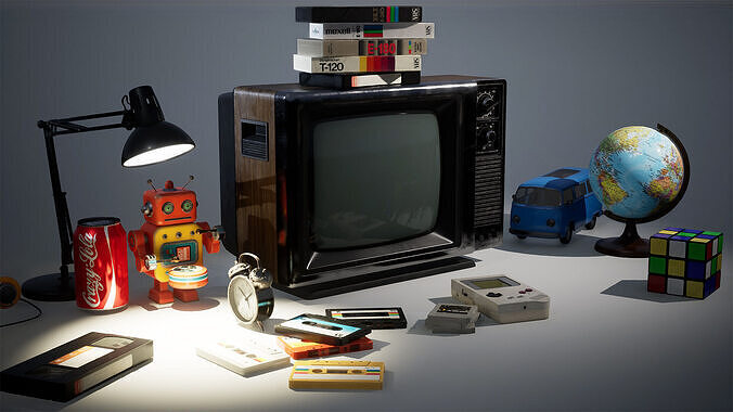 80s props vol 02 Low-poly 3D model