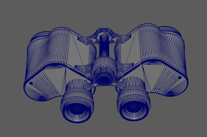 Stylized telescope Low-poly 3D model_3