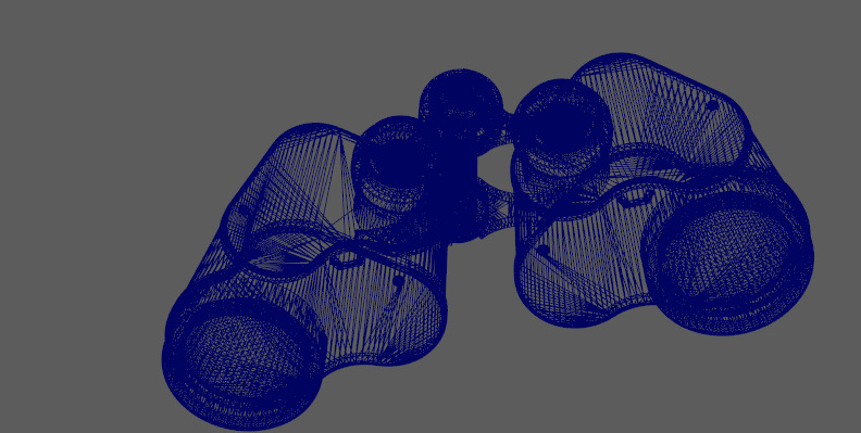 Stylized telescope Low-poly 3D model_2