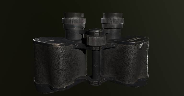 Stylized telescope Low-poly 3D model_1