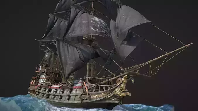 Stylish warship pirate ship