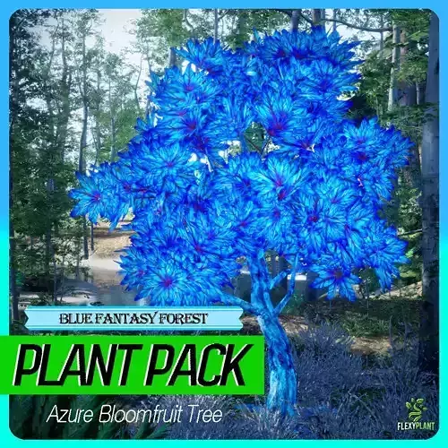 Blue Fantasy Forest - 6 Azure Bloomfruit Conifer Tree Plant