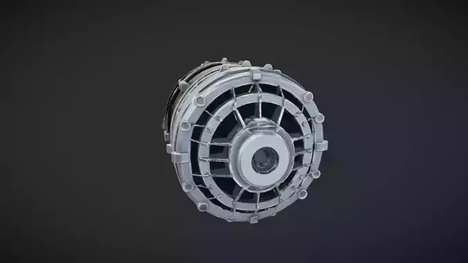 futuristic mechanical engine