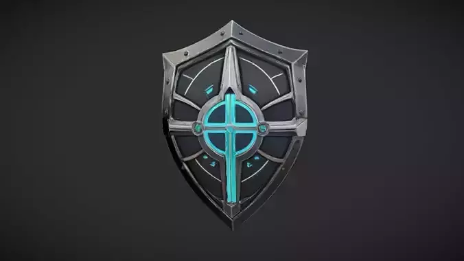 Futuristic decorative shield