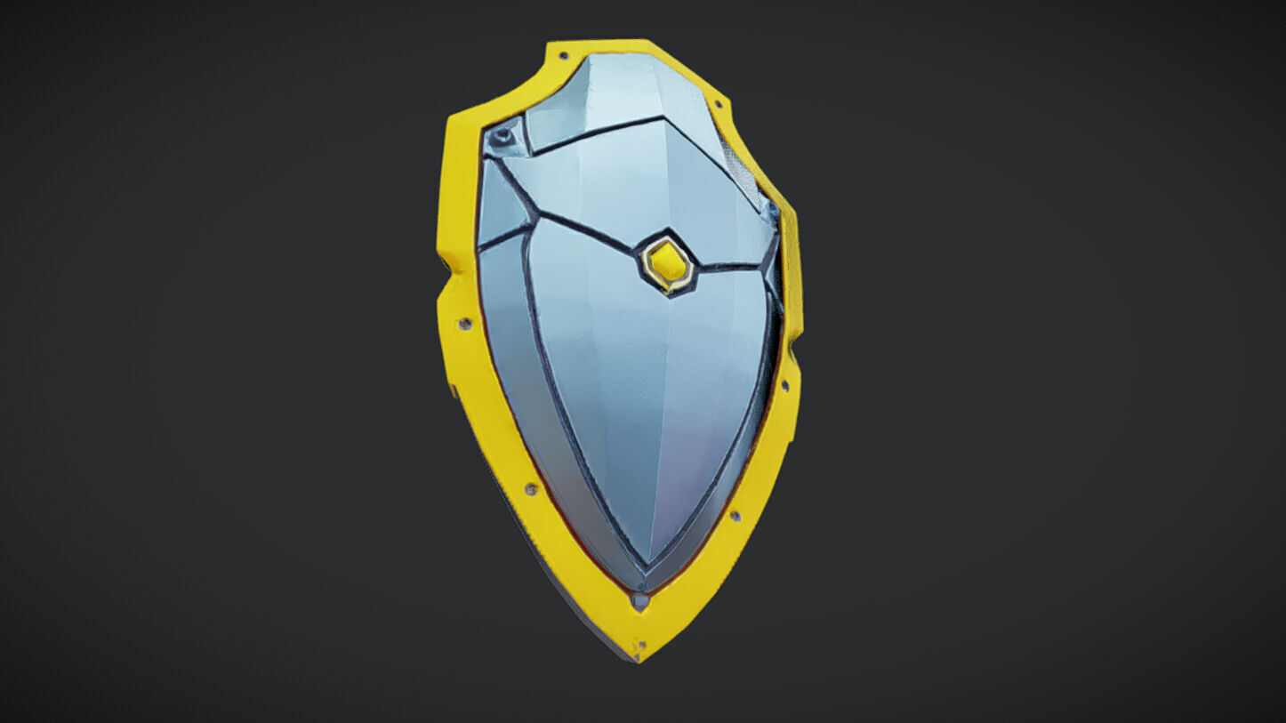 Decorative medieval shield 3D model_6