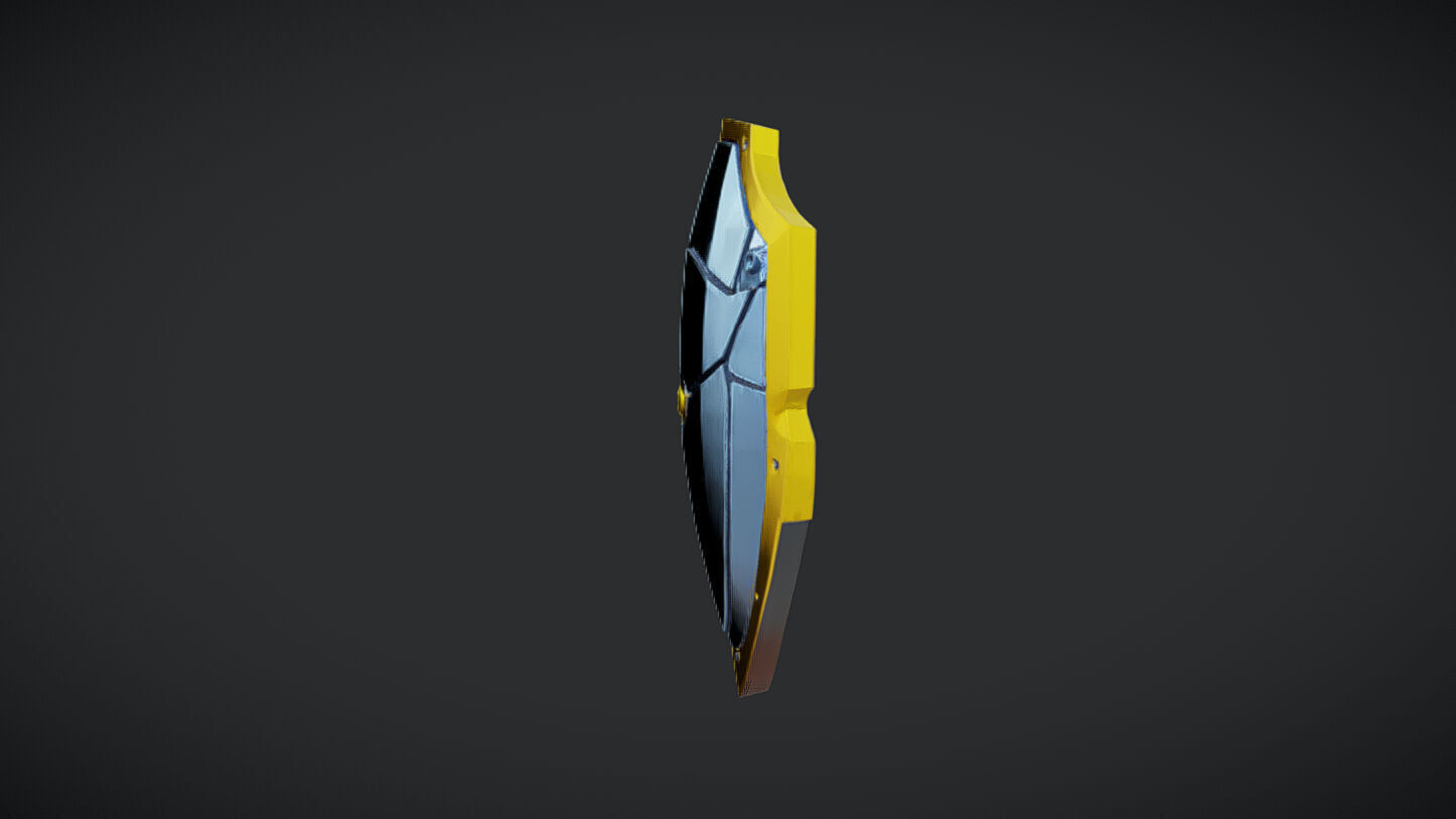 Decorative medieval shield 3D model_4