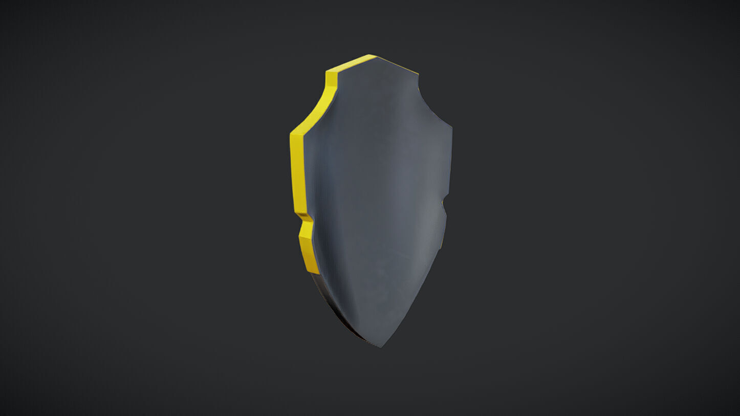 Decorative medieval shield 3D model_5