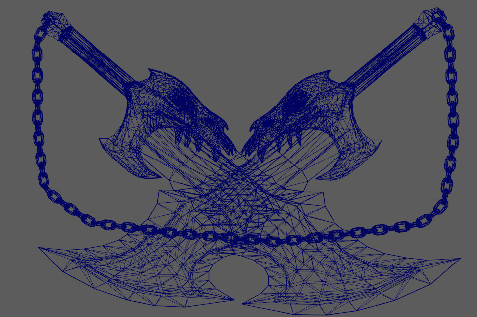 Stylish next generation machete  Low-poly 3D model_2