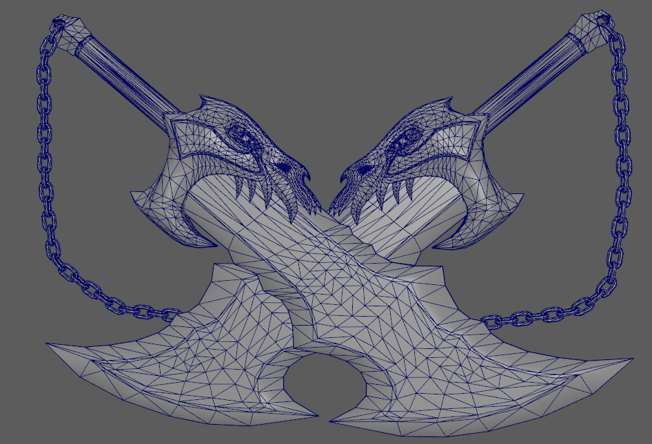 Stylish next generation machete  Low-poly 3D model_3