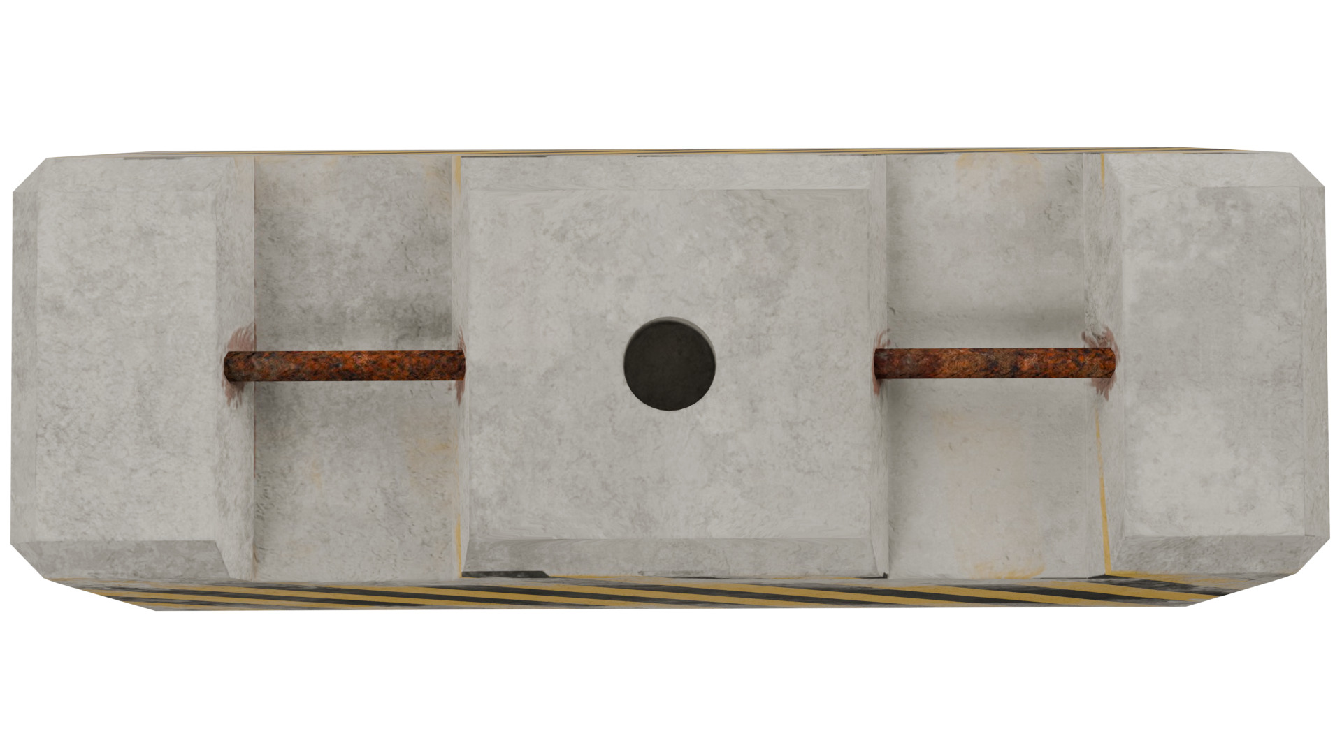 Road Barrier 3D model_8