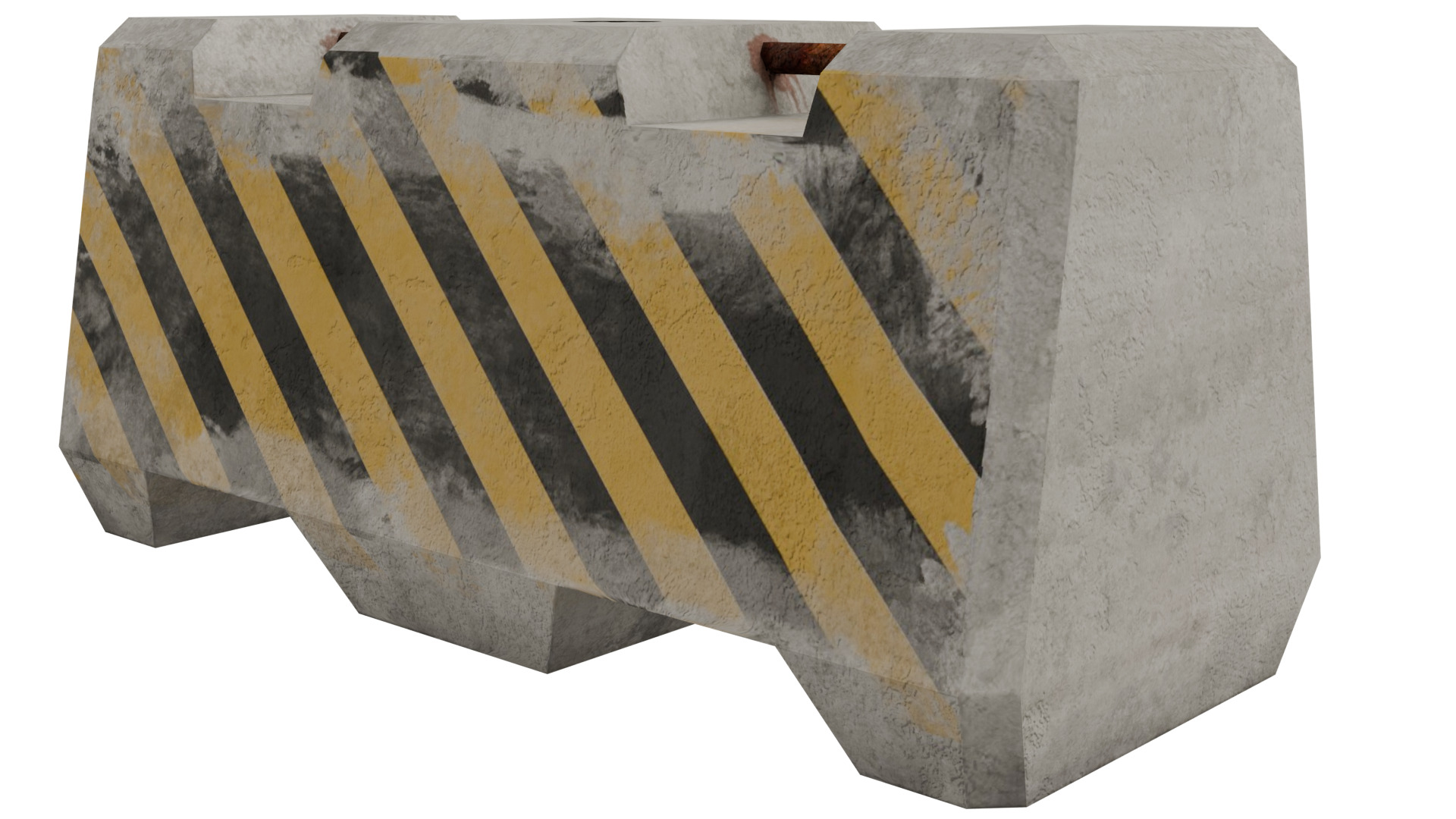 Road Barrier 3D model_2