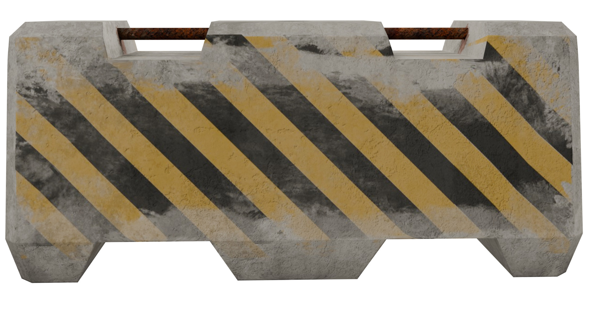 Road Barrier 3D model_1