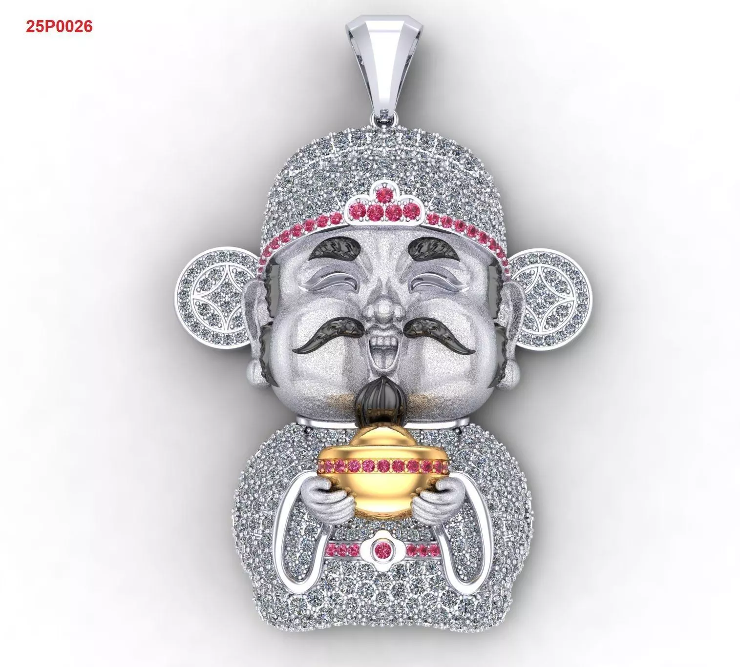 God of wealth full diamonds 3D print model
