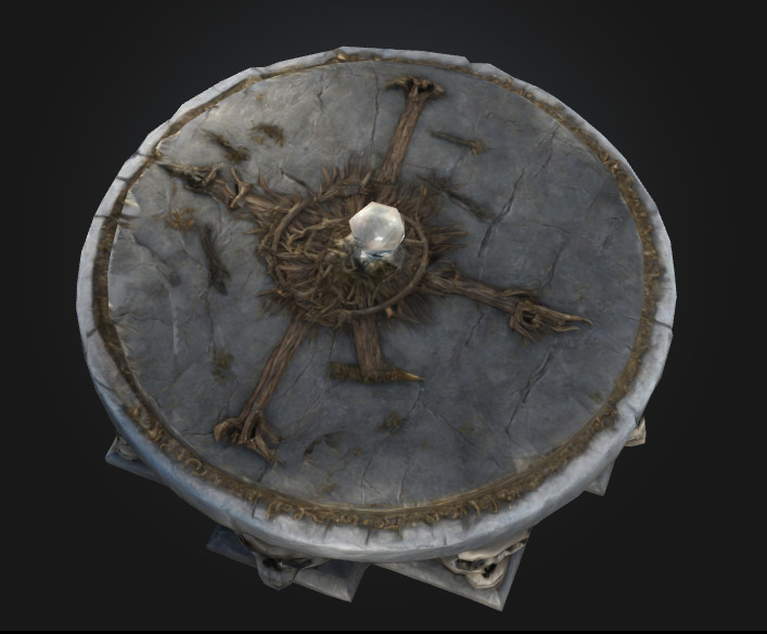 Bone Round table 3 Low-poly 3D model_3