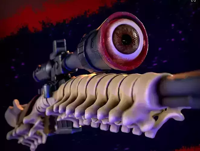 Stylized sniper rifle