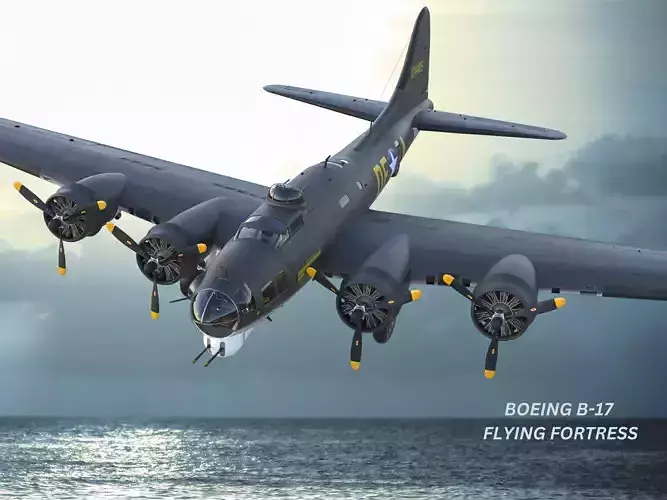 Boeing B-17 Flying Fortress WW2 Warplane