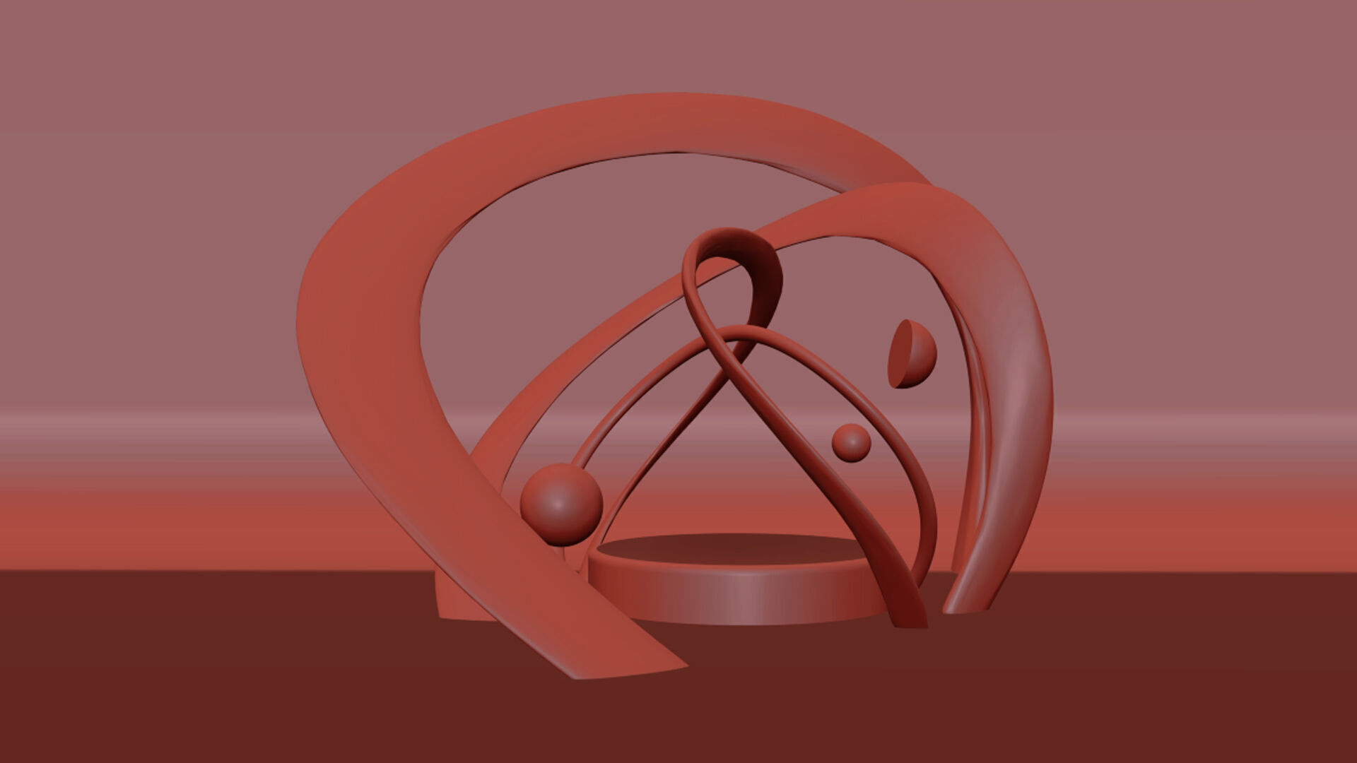 PODIUM ABSTRACT NO 2 Low-poly 3D model_3