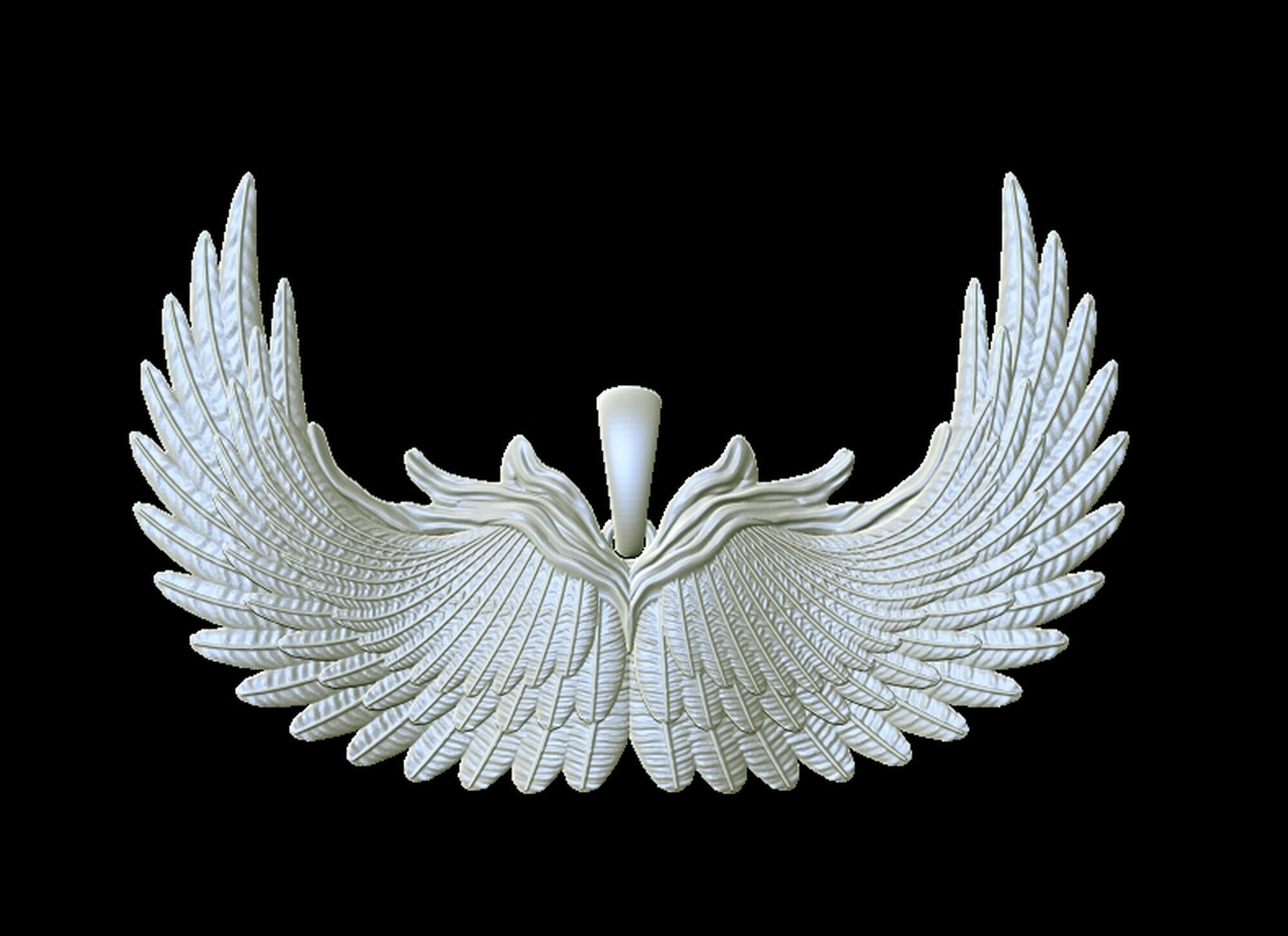 Feather Wings Pendant 3D print model_8