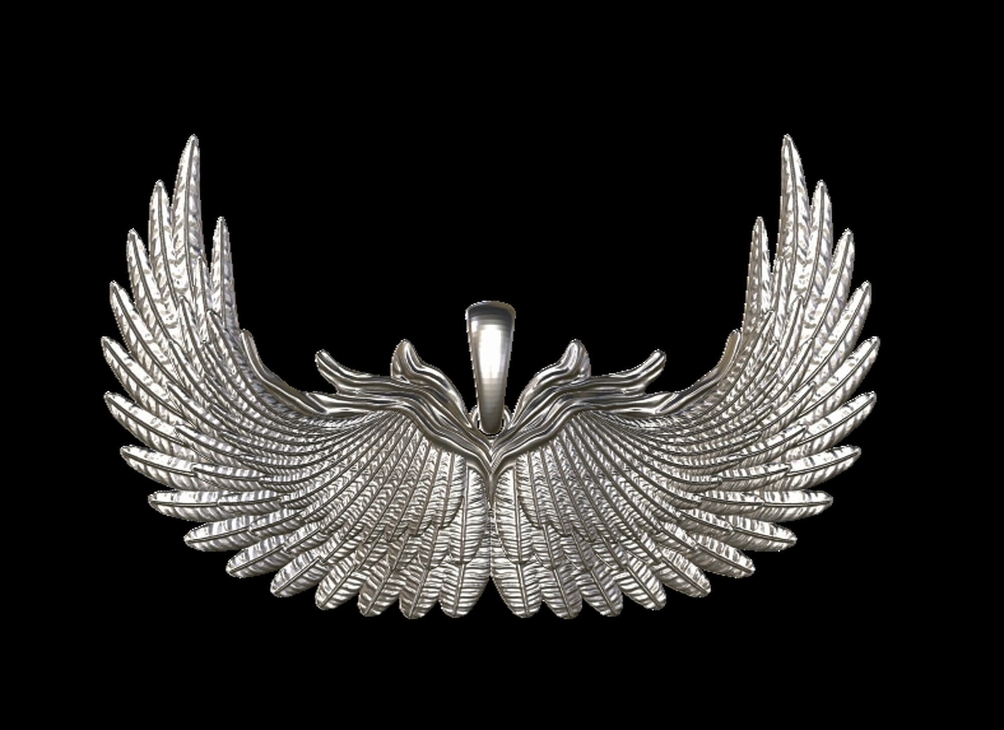 Feather Wings Pendant 3D print model_6